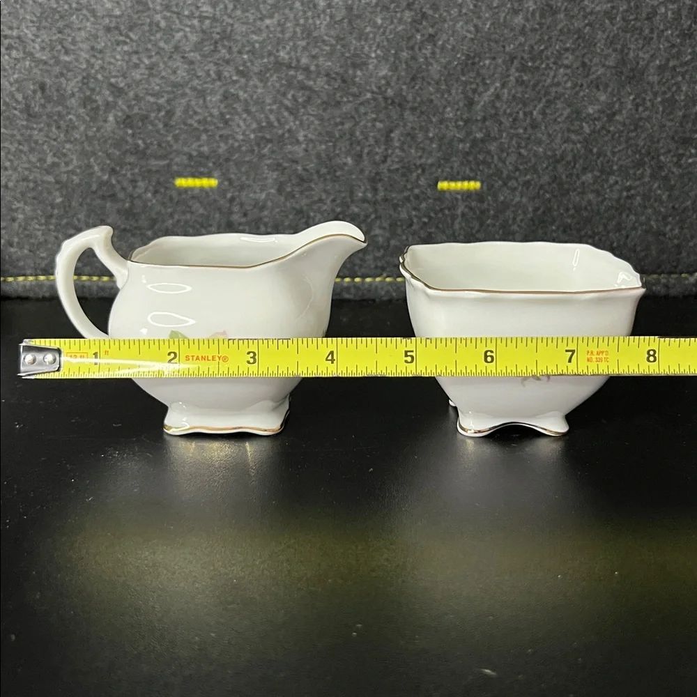 Vintage Schumann Arzberg Germany Antique‎ Rose Creamer & Open Sugar Bowl